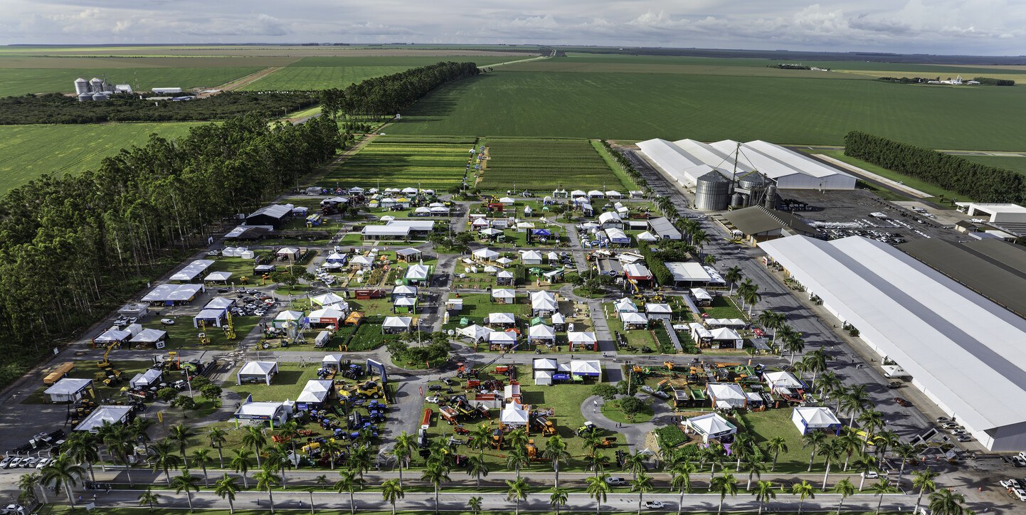 Vista aérea da feira AgroRosário